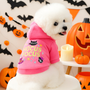 Ropa para Mascotas PETCIRCLE, Sudadera con Capucha para Perros Pequeños y Cachorros, Otoño/Invierno, Bordado con Letras, Diseño de Halloween - Product Image 1