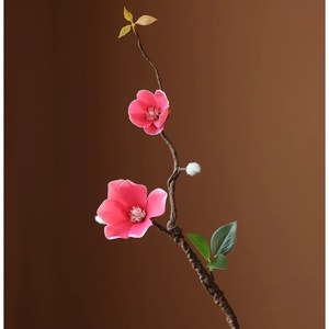 Chinese-Style Mini Realistic <strong>Magnolia</strong> Flower Handmade Dry Branch Zen-Inspired Artificial Floral Art for Christmas Dining <strong>Table</strong> - Product Image 5