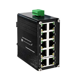 Unmanaged Mini Industrial 10-Port 10 100 1000 T 802.3at PoE +2 Port 10/100/1000T Compact Ethernet Switch