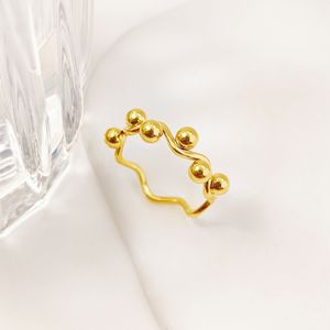 Anillo de oro ajustable clásico para mujer Anillo de dedo chapado en oro de acero inoxidable al por mayor - Product Image 2