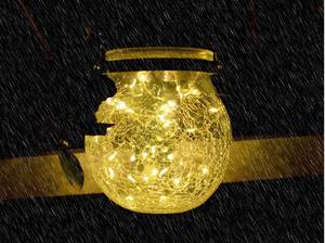 Top vendita Glasscrack lucine solari giardino esterno luci impermeabili <span class=keywords><strong>lampadario</strong></span> in barattolo di vetro - Product Image 6