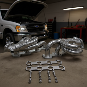 Collecteur d'échappement court en acier inoxydable pour F-150 F250 4.6L V8 1997-2003, système d'échappement de tuning D0100HARAC7 - Product Image 2