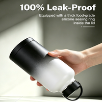 Nouvelle tasse isotherme transfrontalière 2026 en acier inoxydable 304 de 2000 ml, double paroi, design droit, portable, avec couvercle en PP