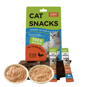 Snack per Gatti 15g, Cibo Umido per Animali Domestici, Barretta Cremosa con Pollo, Tonno e Salmone - Product Image 3