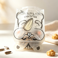 Sachet d'emballage alimentaire refermable en forme de hamster de dessin animé personnalisé, en plastique de qualité alimentaire, pour noix, bonbons et biscuits