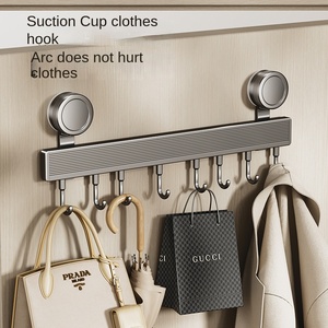 High Load-Bearing Capacity Metal Door Hanger Storage Rack Strong Adhesive Punch-Free Suction Cup Kitchen Entry Door <strong>Hook</strong> <strong>Tools</strong> - Product Image 2