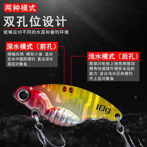 เหยื่อตกปลา Huashengda 3D Bionic Butterfly VIB น้ำหนัก 5 กรัม 20 กรัม เคลือบ UV สำหรับตกปลาแบสในน้ำจืด - Product Image 4