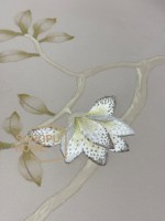 Papier peint mural SUNGPU de luxe, peint à la main, motif floral personnalisé, oiseaux, nouveau style chinois, fleurs de magnolia, broderie perlée à la main