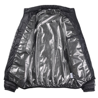 Veste coupe-vent trois étapes réglage de la température veste en coton pour hommes hiver épaississement Usb chauffage imperméable Polyester noir
