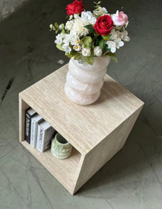 Luxury Italy Arabescato <strong>White</strong> Marble Stone Nightstand <strong>Bedside</strong> With Bedstand Storage Cabinet Store Stone Top Bedroom - Product Image 6