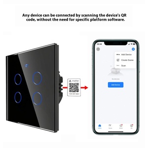Interrupteur intelligent Wi-Fi compatible HomeKit, Alexa, Google, connexion directe via code QR, 110V max, interrupteur mural en verre, compatible UE/Royaume-Uni - Product Image 4