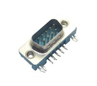 Connecteur D-SUB DB9 9 broches mâle/femelle coudé à 90 degrés pour câblage de boîtier industriel compact pour circuits imprimés haute densité