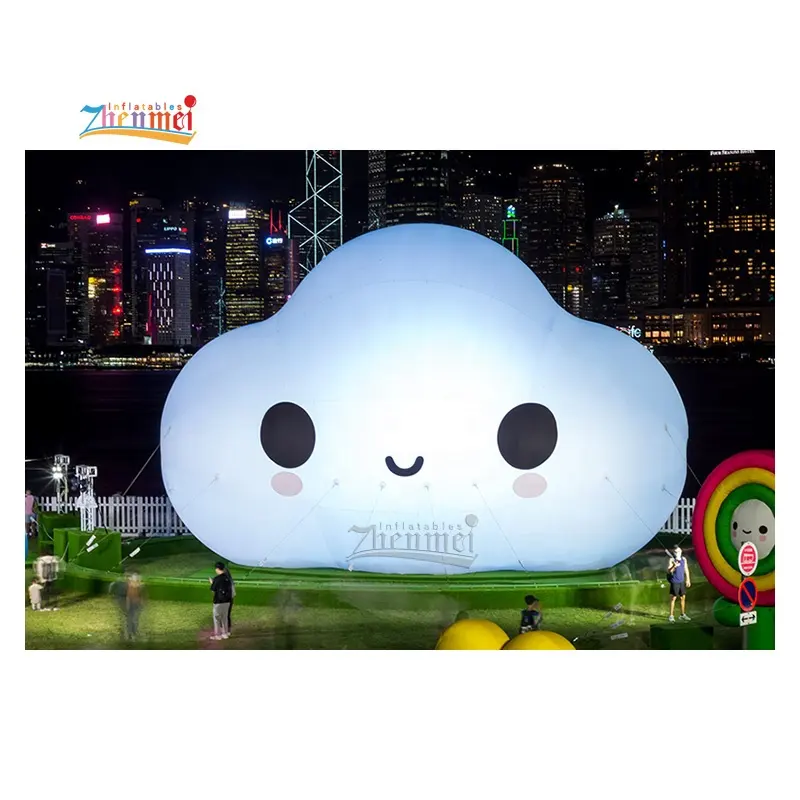 Zhenmei iklan balon awan putih tiup bentuk awan
