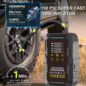 4 ב 1 קפיצה ניידת קצב 3000a סוללה מאיץ כוח בנק סוללת ליתיום משאבת אוויר עם תאורת חירום - Product Image 4