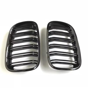 Griglia a Rete a Doppio Rene Nero Lucido per <span class=keywords><strong>Paraurti</strong></span> per BMW Serie <span class=keywords><strong>X5</strong></span> E70 X6 E71 2007-2013 Stile M Facelift - Product Image 1