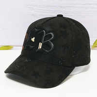 5-delige suède baseballcap op maat gemaakt met diamanten borduurwerk, hoogwaardige heren hiphop pet, aanpasbaar logo, rechtstreeks uit de fabriek
