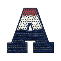 Patchs adhésifs en tissu personnalisés avec 26 lettres anglaises, pour vêtements et sacs à dos, à paillettes, pour le bricolage transfrontalier