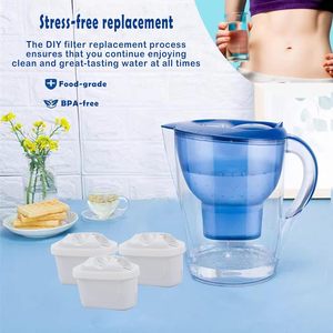 Maxtra/<span class=keywords><strong>Mava</strong></span> All-in-One Replacement Mararella Jug Pitcher Cartucho de filtro de agua de carbón activado Reduce las impurezas de cal - Product Image 2