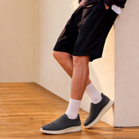 Chaussures tendance légères en toile respirante en polyester tricoté avec mousse à mémoire de forme, à enfiler, pour hommes, idéales pour la marche quotidienne – Vente chaude en gros