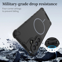 Coque de téléphone pour Samsung A36 avec dissipation de chaleur, charge sans fil, design luxueux, personnalisée, antichoc, TPU+PC, coque arrière