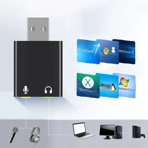 Adaptateur de carte son externe USB 7.1 en alliage d'aluminium avec prise jack 3,5 mm pour casque et microphone pour <span class=keywords><strong>PC</strong></span> portable - Product Image 3