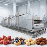 Machine de torréfaction à convoyeur continu à haute efficacité pour la torréfaction des arachides, des amandes et des noix de cajou avec système de chauffage uniforme