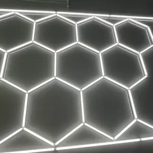 带蜂窝的现代独特形状六边形照明装饰办公室线性灯