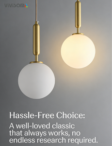 DPS38029 Lampada a Sospensione Moderna Nordica in Rame e Vetro, Facile Installazione, Luce Protettiva per gli Occhi, Ideale per Camera da Letto e Sala da Pranzo - Product Image 5
