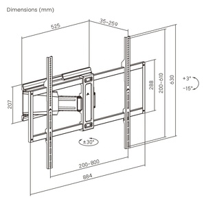 ขายึดทีวีแบบ Heavy-Duty Ultra-Slim ขนาด <span class=keywords><strong>100</strong></span> นิ้ว รองรับ OEM ODM ปรับได้ทุกทิศทาง ผลิตจากเหล็กและพลาสติก สำหรับทีวีขนาด 50 ถึง <span class=keywords><strong>100</strong></span> นิ้ว รองรับ <span class=keywords><strong>VESA</strong></span> สูงสุด 800x600 - Product Image 6