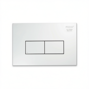 Placa de descarga empotrada Pucci Eco de 2 botones, modelo 2014, cromada - Product Image 2