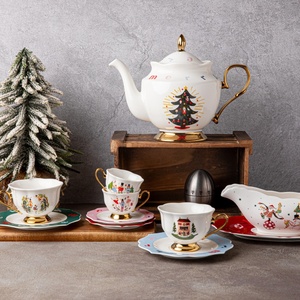 Service à thé en céramique Casse-Noisette de Noël Life-Word avec motifs festifs d'<span class=keywords><strong>arbre</strong></span> et de personnages, décoration de maison pour les fêtes - Product Image 1