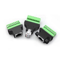 Conector RJ45, Conector Ethernet sin Soldadura y sin Herramientas, Adaptador de Comunicación de Red 8P8C, RJ45 a Terminal de 8 Pines