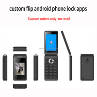 Téléphone à clapet Android 4G ODM avec clavier, double SIM, écran tactile, smartphone à clapet 4G LTE personnalisé avec clavier physique, compatible bandes US