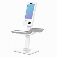 Kiosco de Autoservicio Android de 23.8 Pulgadas RK3568 4+64, Máquina de Pedidos con Pantalla Táctil de Pie, Impresora de 80 mm y Escáner FM60
