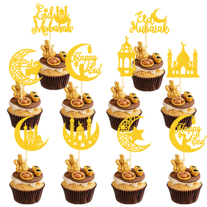 <span class=keywords><strong>La</strong></span> <span class=keywords><strong>Luna</strong></span> <span class=keywords><strong>e</strong></span> le Stelle Sono Utilizzate Come Decorazioni per Feste Islamiche Musulmane su Cupcake di Carta Durante l'Eid Al Fitr - Product Image 6