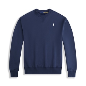 ใหม่สเวตเตอร์ผ้าฟลีซของผู้ชายเสื้อสเวตเตอร์คอกลมสวมหัวปัก3D ลำลองซับในสำหรับฤดูใบไม้ร่วง - Product Image 4