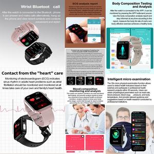 새로운 IP68 방수 BT ET570 스마트워치 1.96인치 화면 PPG+ECG+HRV 건강 모니터링 스포츠 수면 추적 스마트워치 ET570 - Product Image 3