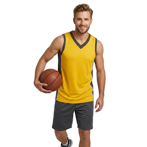 Débardeur d'été décontracté pour homme, col en V, sans manches, tricoté, coupe classique, impression par sublimation, séchage rapide, personnalisable - Product Image 6