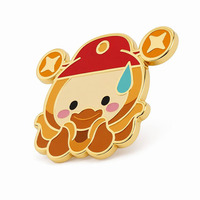 Badge en métal personnalisé avec impression UV, motif chapeau rouge mignon, émail dur plaqué or, design imitation antique, idéal pour fête d'anniversaire