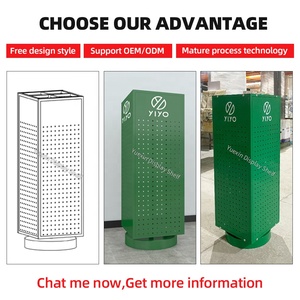 Giá để hàng bán lẻ bằng kim loại nhẹ tùy chỉnh với băng rôn quảng cáo, kệ siêu thị, kệ xoay cho quầy bán hàng - Product Image 2