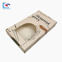Boîtes de dentition en papier brillant avec fenêtre en PVC, pour emballage de sucette, blanc, cosmétiques, meilleure vente