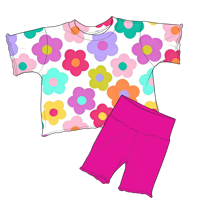 Ruidain Boutique Modieuze Casual Sportkleding voor Peutermeisjes, Zomer, Effen, Korte Mouwen, Spandex/Katoen, Ademend