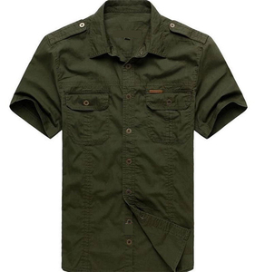 Camisa de Trabajo de Manga Corta, Duradera, Transpirable, Antiarrugas, Antibolitas, Corte Ajustado, Informal, de Algodón y Poliéster para Hombre - Product Image 2