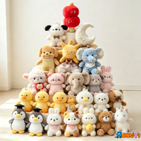 Jouets en peluche doux pour machines à griffes d'arcade, modèles variés, animaux mignons en peluche pour enfants