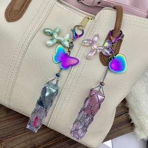 Pendentif chien <span class=keywords><strong>ballon</strong></span> coloré, porte-clés exquis, nouveauté très vendue, sac en maille pour rouge à lèvres en acier inoxydable - Product Image 5