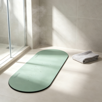 Tapis de yoga commercial en caoutchouc, 3 mm d'épaisseur, forme ovale, antidérapant, résistant aux taches et à l'eau, pour Pilates et fitness féminin