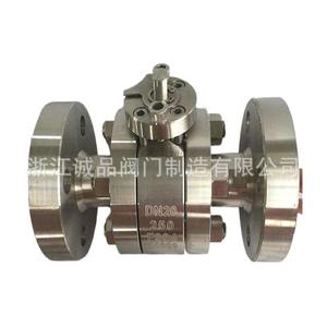 วาล์วบอลแรงดันสูงเหล็กฟอร์จ Q41Y วาล์วหล่อสแตนเลสแบบสามชิ้น พร้อมดีไซน์เกลียวทนการกัดกร่อน - Product Image 1