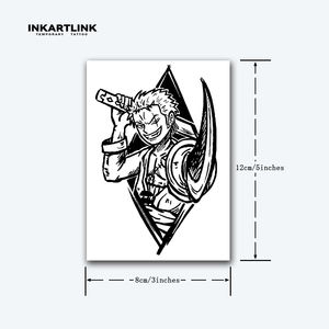 Autocollant de <span class=keywords><strong>tatouage</strong></span> semi-permanent personnalisé, motif samouraï anime, imperméable, longue durée (15 jours), pour bras, épaule, <span class=keywords><strong>homme</strong></span> - Product Image 4