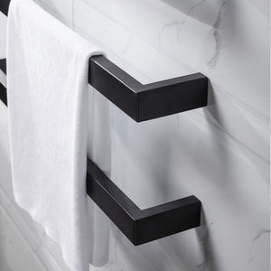 TARRIOU porte-serviettes chauffant mural noir mat porte-serviettes de salle de bain auto-adhésif pour hôtel cuisine <span class=keywords><strong>appartement</strong></span> - Product Image 2