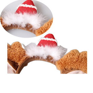 Accessori per animali domestici gioielli in corno <span class=keywords><strong>di</strong></span> <span class=keywords><strong>cervo</strong></span> <span class=keywords><strong>di</strong></span> natale cerchietto per capelli <span class=keywords><strong>di</strong></span> gatto fasce copricapo per animali domestici - Product Image 3